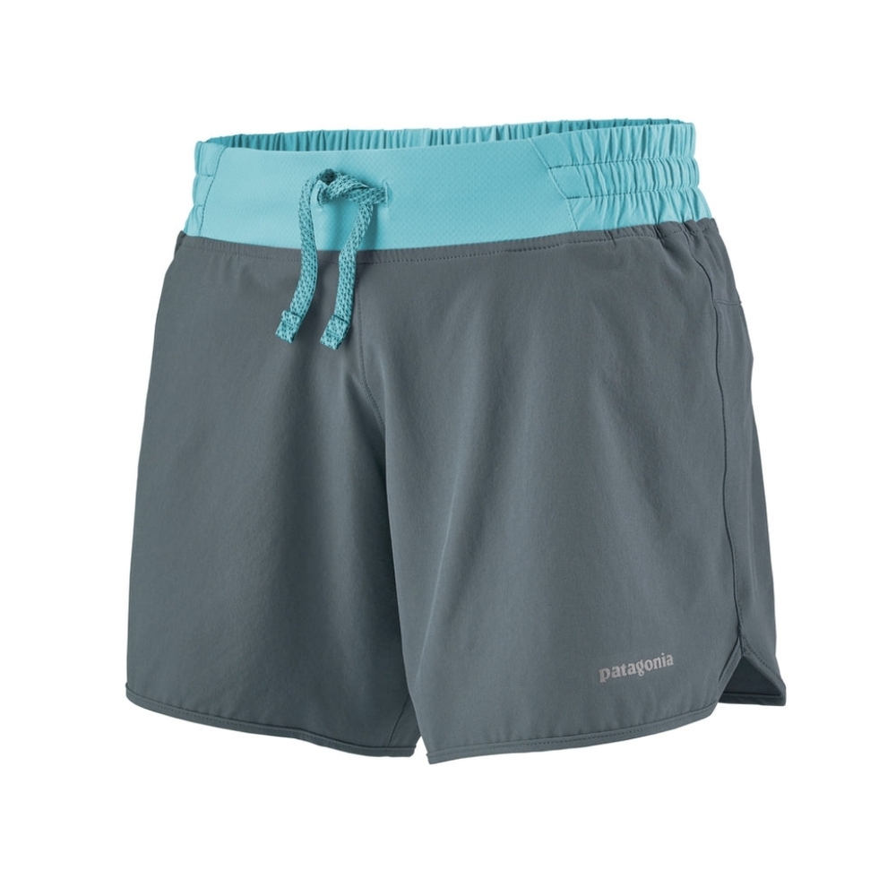 Patagonia Women's Athletic Shorts - Gray and Light Blue